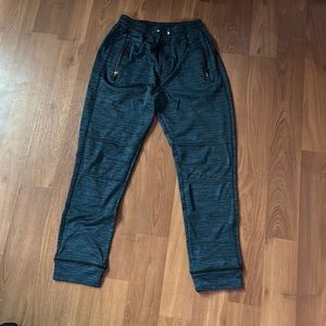 Burnside Sweatpants With Zip Up Pockets Blue/Black